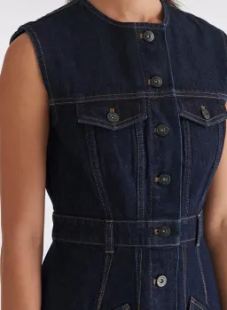 Anna Quan Paige Denim Dress Indigo Size AU 12  for rent on The Volte - image 5