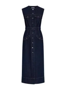 Anna Quan Paige Denim Dress Indigo Size AU 12  for rent on The Volte - image 7