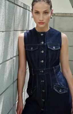 Anna Quan Paige Denim Dress Indigo Size AU 12  for rent on The Volte - image 2