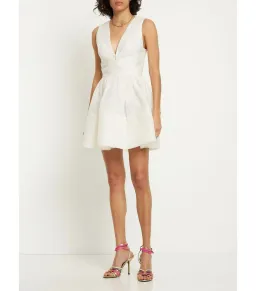 Zimmermann Tama V-Neckline Mini Dress White Size 1 / AU 10 for rent on The Volte - image 1