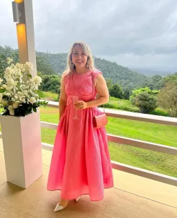 Rachel Gilbert Celia Dress Pink Size 4 / AU 14 for rent on The Volte - image 1