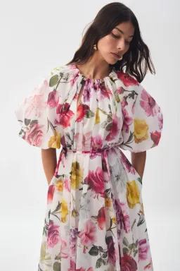 Aje Fleur Midi Dress in Collage Floral Size AU 14 for rent on The Volte - image 4