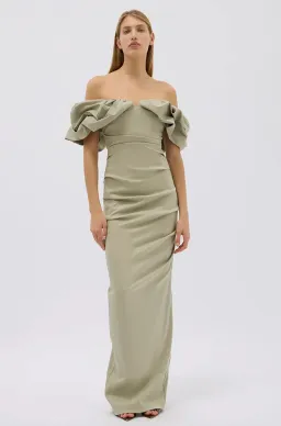 Rachel Gilbert Frey Gown Sage Size 3 / AU 12 for rent on The Volte - image 2