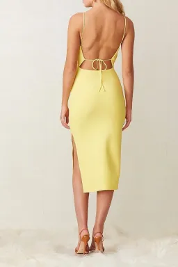 Bec & Bridge Gemma Midi Dress Yellow Size 10 for rent on The Volte - image 2