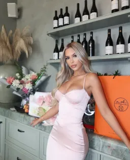 House Of CB Stefania Corset Maxi Dress Soft Peach Size AU 10 for rent on The Volte - image 8