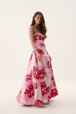 Aje Behold Maxi Dress in Pink Boldly Blooming Size AU 16 for rent on The Volte - image 2
