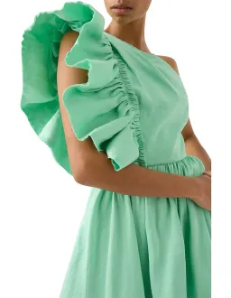 Aje Bonjour Asymetrical Mini Dress Mint Green Size 6 for rent on The Volte - image 4