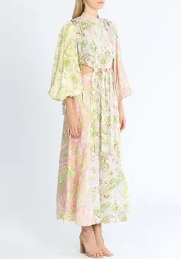 Alemais Marta Cut Out Midi Dress Paisley Print Size 4 for rent on The Volte - image 6