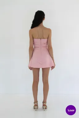 House of CB Jasmine Draped Strapless Corset Mini Dress Rose Pink Size M / AU 10 for rent on The Volte - image 4