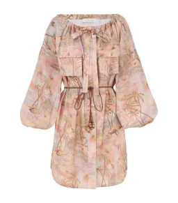 Zimmermann Illuminate Relaxed Mini Dress in Guava Paradise Size XS / AU 6P for rent on The Volte - image 3