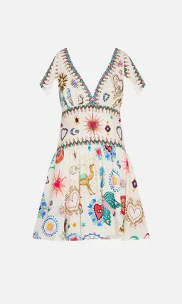 Camilla  Tie Shoulder Short Dress Living in Colour Size L / AU 14 for rent on The Volte - image 5