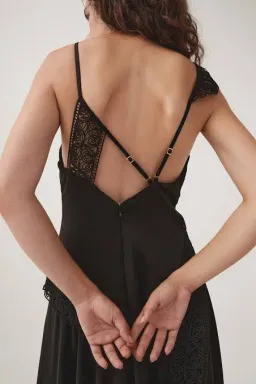 Aje Spirit Lace Maxi Dress Black Size 6  for rent on The Volte - image 3