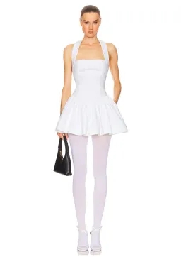 Helsa Faille Halter Mini Dress White Size M / AU 10 for rent on The Volte - image 1