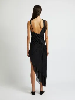 Christopher Esber Galathea Asymmetrical Maxi Dress Black Size XS / AU 6 for rent on The Volte - image 2