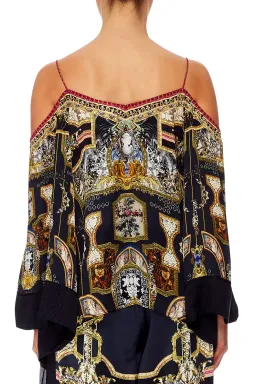 Camilla Flare Sleeve Top Midnight Meeting Size M / AU 12 for rent on The Volte - image 3