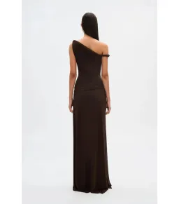 Misha Sisal Mesh Dress Espresso Size 12 for rent on The Volte - image 4
