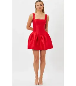 Bianca & Bridgett Alba Mini Dress Red Size AU 10 for rent on The Volte - image 1