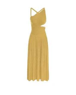Zimmermann Devi Lurex Midi Dress in Mustard Yellow Size 1 / AU 10 for rent on The Volte - image 5