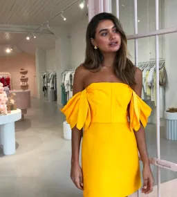 Acler Selkin Mini Dress Yellow Size 10 for rent on The Volte - image 4