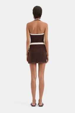 Sir The Label The Jacques Mini Dress in Chocolate Size 1/Au 6 for rent on The Volte - image 2