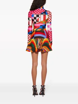 Emilio Pucci Giardino Print Mini Dress Multi Size 10 for rent on The Volte - image 3