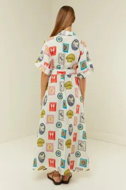 Palm Noosa Memento Maxi Dress in Holiday Stamp Size 8 for rent on The Volte - image 3
