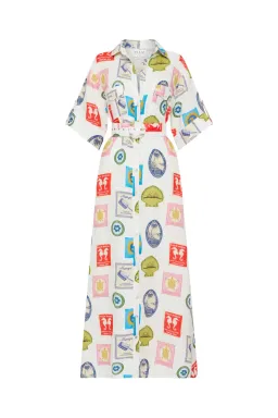 Palm Noosa Memento Maxi Dress in Holiday Stamp Size 8 for rent on The Volte - image 4