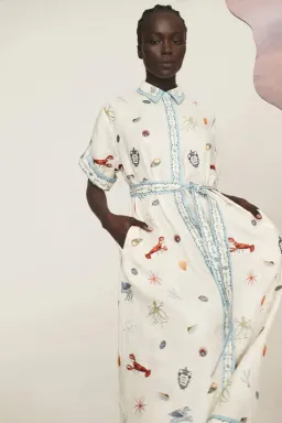 Alemais Sandy Embroidered Shirtdress Print Multi Size 8 for rent on The Volte - image 2