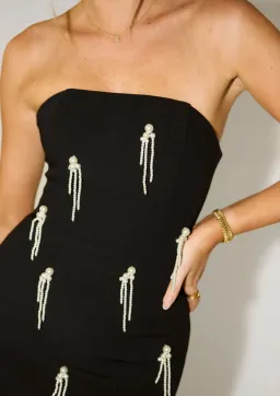 Odd Muse The Ultimate Muse Embellished Midi Dress Black Size S / AU 8 for rent on The Volte - image 4