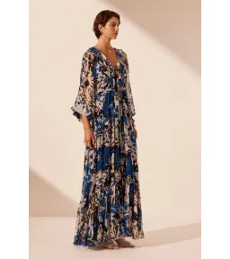 Shona Joy Olea Drawstring Ruffle Maxi Dress Print Size AU 16 for rent on The Volte - image 2