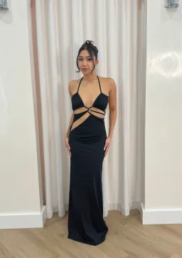 Christopher Esber Displace Lycra Dress Black Size M / AU 10  for rent on The Volte - image 1