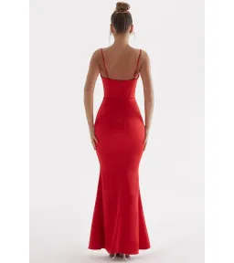 House of CB  Olivette Satin Corset Maxi Dress Red Rose Size S / AU 8 for rent on The Volte - image 4