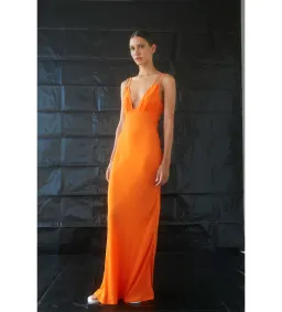 Paris Georgia Bernie Slip Dress Vivid Orange  Size S/Au 8 for rent on The Volte - image 3