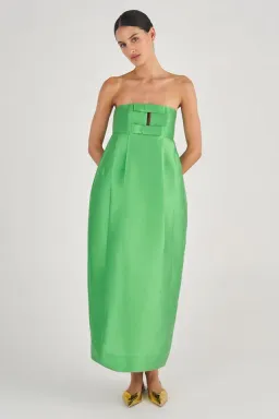 Oroton Bow Detail Gown Green Size 6 for rent on The Volte - image 1