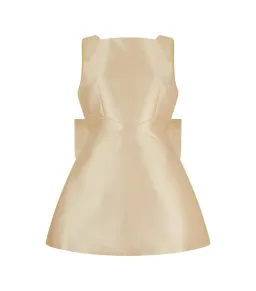 Odd Muse The Ultimate Muse Bow Detail Mini Dress Gold 8/S for rent on The Volte - image 3