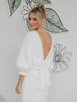 White mini hens dress for rent on The Volte - image 5