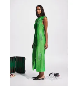 Alemais Dazzle Midi Dress Green Size AU 8  for rent on The Volte - image 2