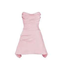 House of CB Jasmine Rose Pink Draped Strapless Corset Dress AU 10 for rent on The Volte - image 4