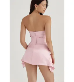 House of CB Jasmine Rose Pink Draped Strapless Corset Dress AU 10 for rent on The Volte - image 3