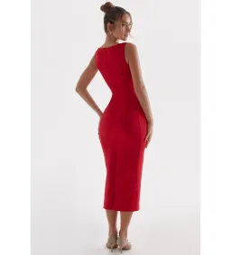 House Of Cb Cece Midi Dress Red Size S / Size Au 8 for rent on The Volte - image 8