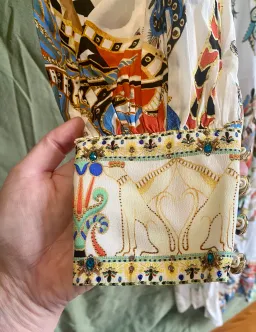 Camilla Valley of the Queens Shaped Waistband Dress with Gathered Sleeves Size M / AU 12 for rent on The Volte - image 6