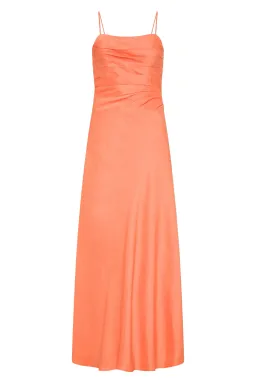 AJE Clarice Draped Maxi Dress Sunset Orange Size 14 for rent on The Volte - image 5