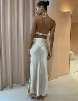 Bec & Bridge Kara Maxi Dress Nude Size 10 for rent on The Volte - image 2