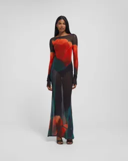 Rat & Boa Juniper Dress Floral Black Maxi Size 8 for rent on The Volte - image 1