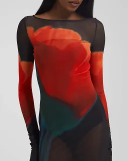 Rat & Boa Juniper Dress Floral Black Maxi Size 8 for rent on The Volte - image 2