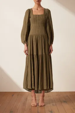 Shona Joy Mila Square Neck Midi Dress Size 6  for rent on The Volte - image 3