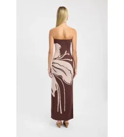 Kookai Aloha Strapless Maxi Dress in Macadamia Size AU 8 for rent on The Volte - image 2