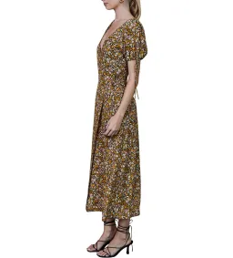 BEC+ BRIDGE MAISIE SILK SHORT SLEEVE FLORAL PRINT MIDI DRESS SIZE AU 6 for rent on The Volte - image 2
