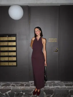 St. Agni Structural Tie Midi Burgundy Size AU 6 for rent on The Volte - image 2