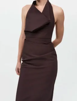 St. Agni Structural Tie Midi Burgundy Size AU 6 for rent on The Volte - image 4